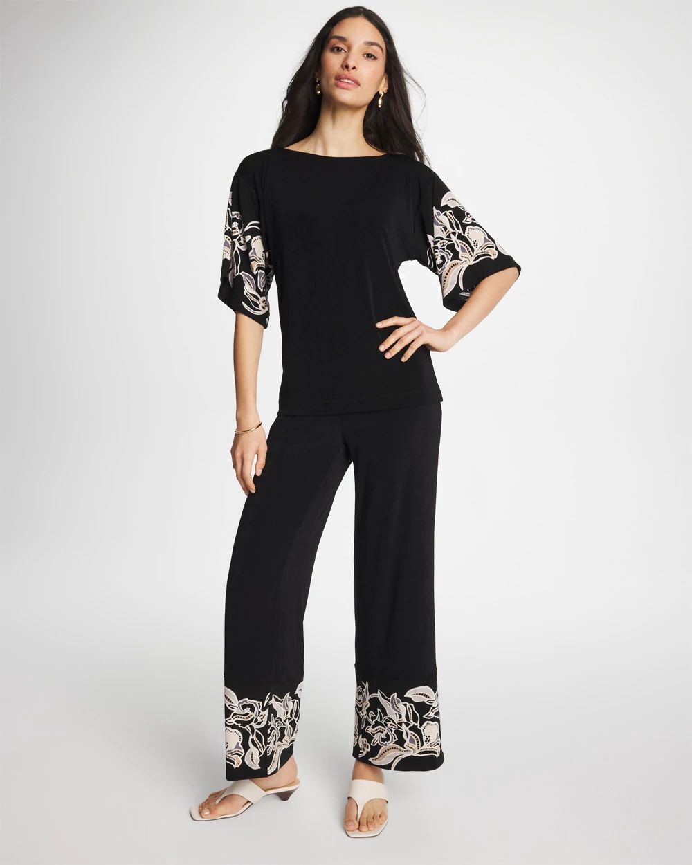 Travelers™ Border Kimono Sleeve Top | Chico's